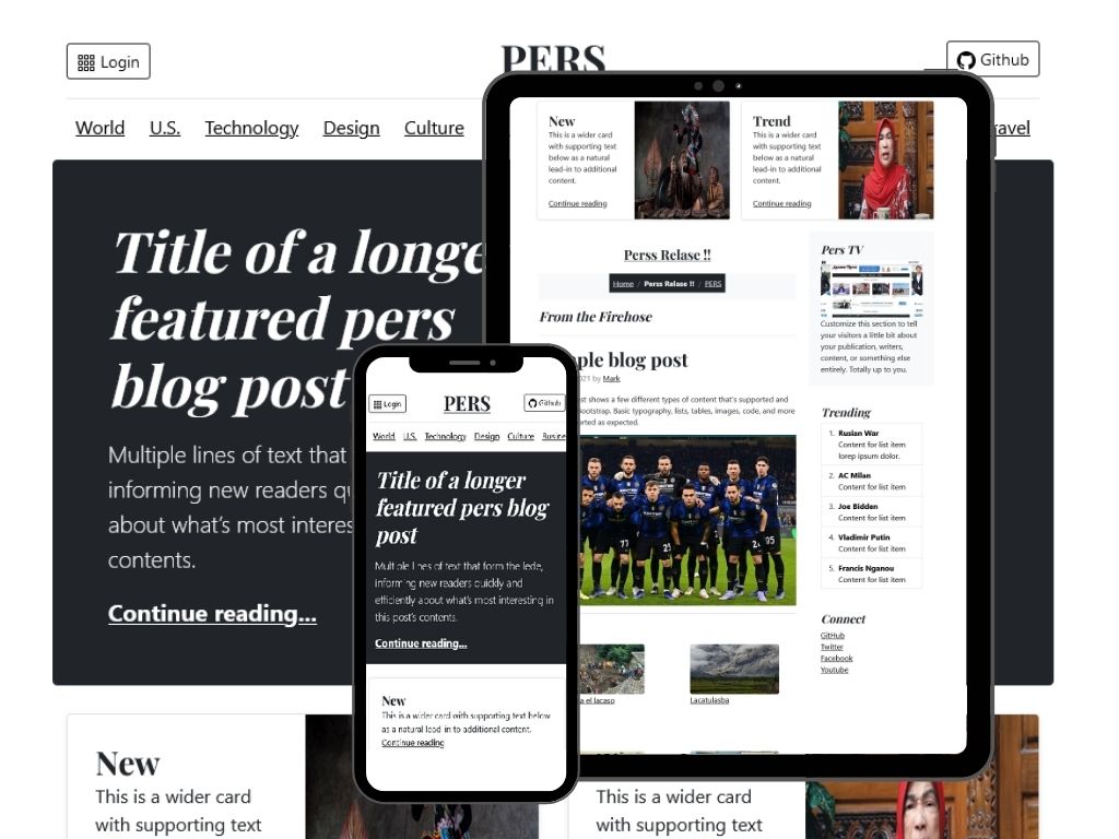 news magazine pers blog bootstrap free website template terbaru new download gratis