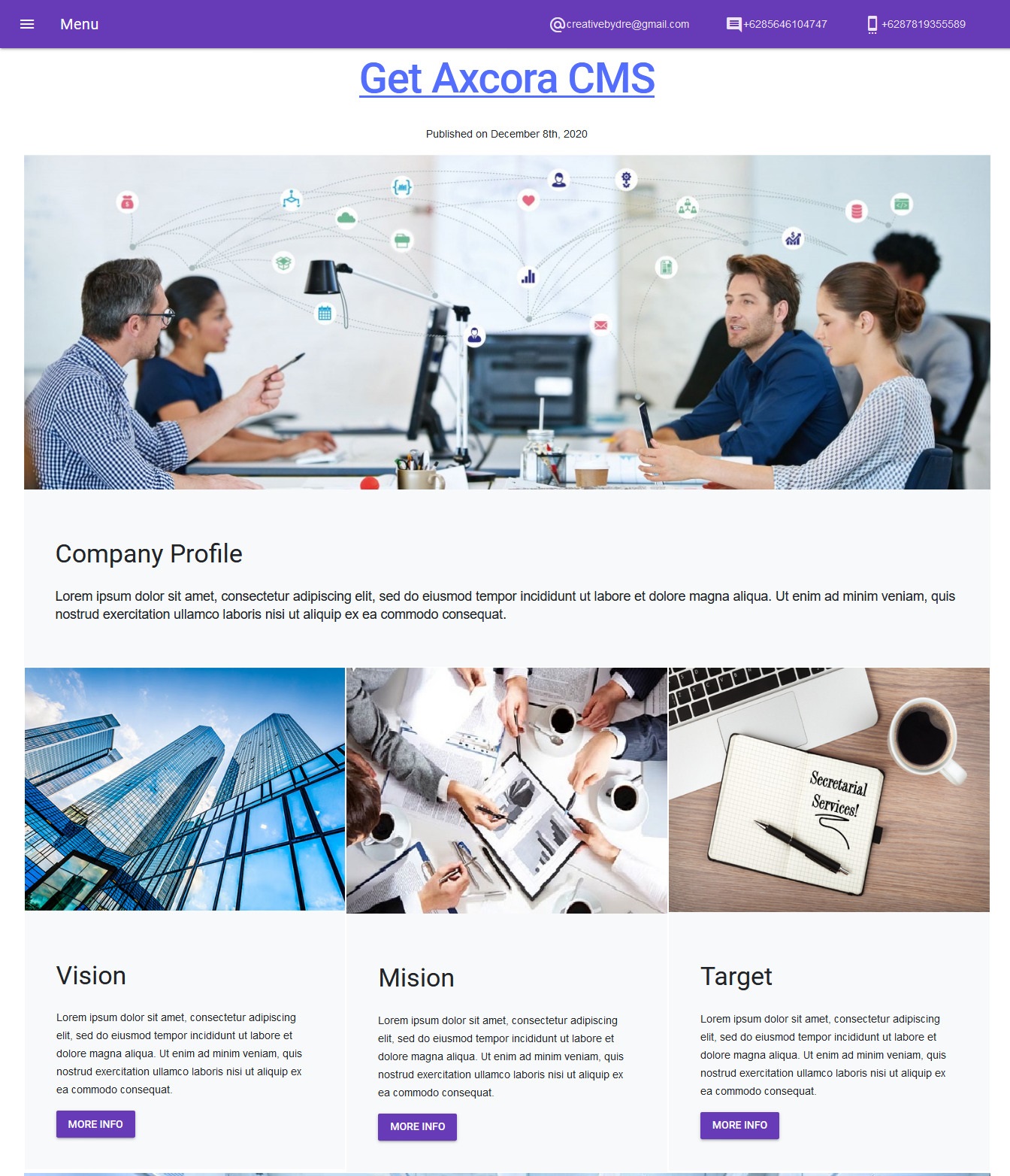 company profile themes - new modern cms website
