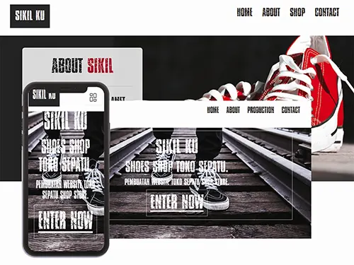 Pembuatan website toko sepatu shoes shop